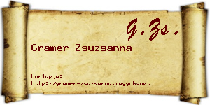 Gramer Zsuzsanna névjegykártya
